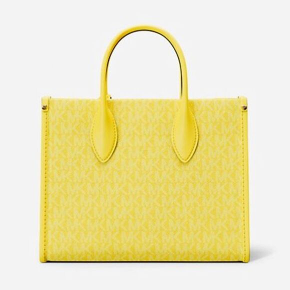 New Michael Kors Mirella Small Signature Logo Crossbody Bag Daisy Yellow - Picture 5 of 5